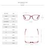 TR90 Metal Square Prescription Glasses Frames for Women Pink Eyewear
