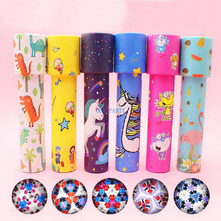 6Pcs Cute Rotating Kaleidoscope Classic Educational Toys for Kids Birthday Baby Shower Party Favors Pinata Fillers School Prizes
