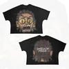 Men Women Streetwear T Shirt Hip Hop Fun Cartoon Graphic Printed Oversized T Shirt Harajuku Gothic Cotton Short Sleeved Clothing