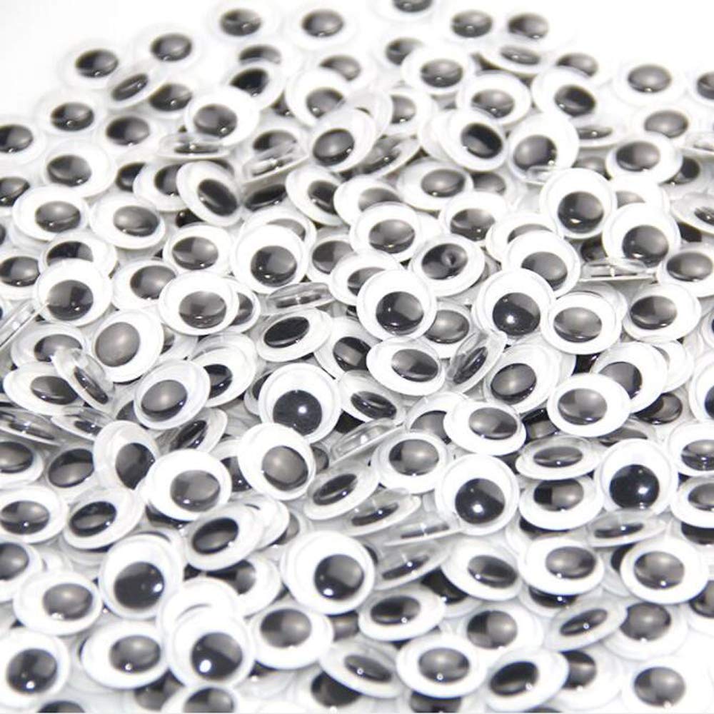 HJ Doll Black Moving Doll Toy DIY Handmade Eyes, Eyes, Eyes, Eyes, Stick-On (15mm, 1000pcs)