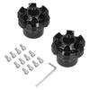 2PCS Wheel Fork Frame Sliders Crash Protection CNC Aluminium Alloy Universal for Motorcycles BikesBlack