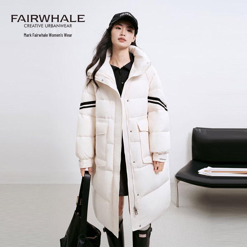 

Mark Fairwhale Women s Striped Color Block Long Down Jacket M (55-65kg)