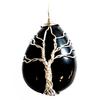 Tree of Life Wrap Pendant In Black Agate + Chain 3,5cm