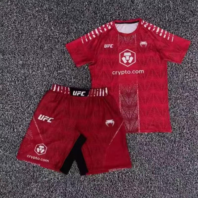 Set di allenamento Muay Thai Boxing da uomo T-shirt elasticizzata ad asciugatura rapida Pantaloncini Abbigliamento sportivo Palestra Sport da combattimento
