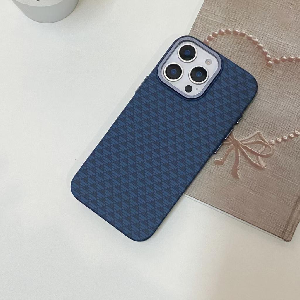 Applicable To Apple 16 ProMax Source Pattern Mobile Phone Case PC Carbon Fiber IPhone 15 Metal Lens Anti Fall Protection Case