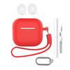For AirPods 4 Earphone Silicone Case Set with Anti-Lost Keychain, Strap, Ear Tips, Cleaning Pen