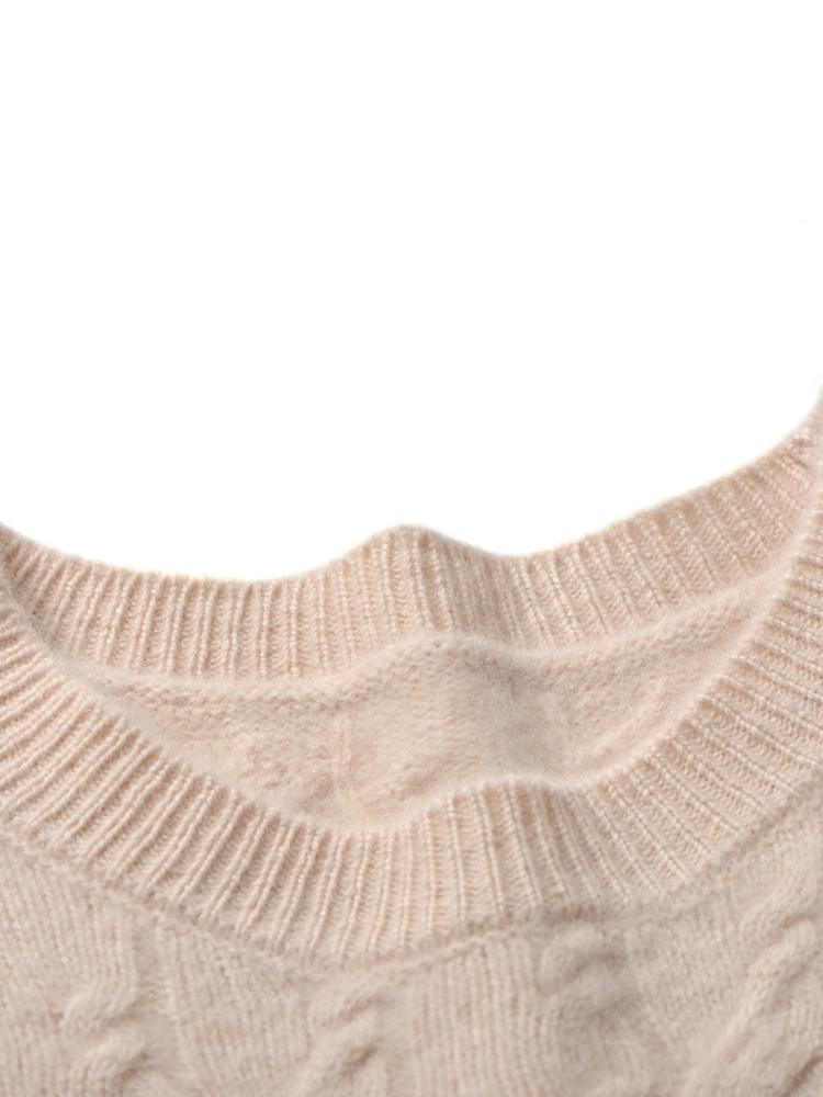 Dámský kašmírový svetr Qinghe kašmír 30% kašmír 70% vlna podzimní a zimní kašmírový svetr měkký a teplý