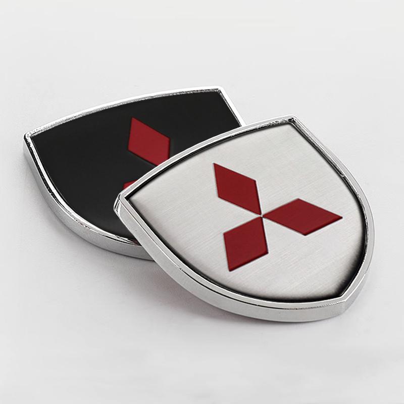 3D Metal Styling Body Fender Decoration Shield Stickers For Mitsubishi Ralliart Asx Lancer 10 Outlander L200 Xpander Pajero V73
