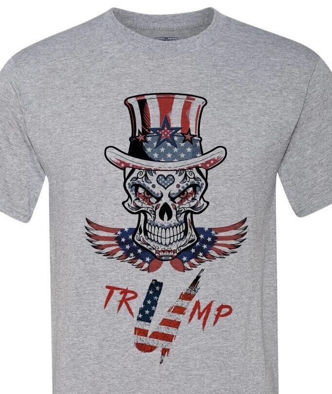 All American Trump 2024 Skull - Patriotic - USA - Uber Soft - Fast Shipping L