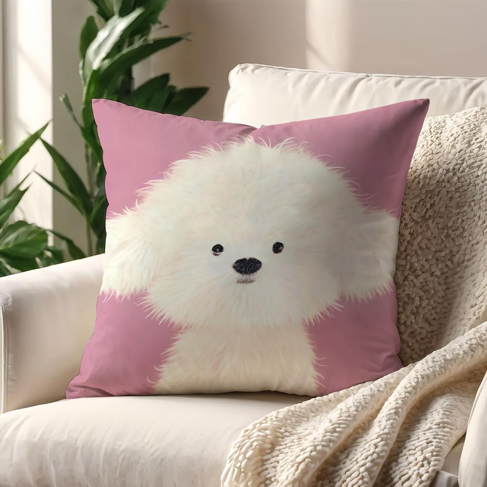 Cute Cartoon Art Scribbled Puppy Dog Cushion Cover For Pillow Printing Sofa Decoration Home Car Room Office Nordic Simplicity