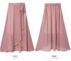 Women's Autumn High-Waist Irregular Slit Skirts - European & American Large Size, Medium-Long, Strappy Design