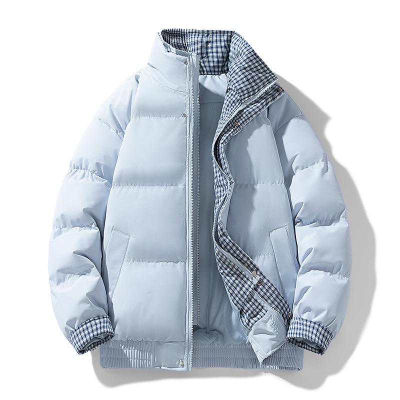 Men's Daily Short Cotton Jacket Casual Style Warm Winter Coat