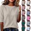 Camiseta de Manga Corta para Mujer, Corte Holgado, Casual, Ligera, Cuello Redondo, Cómoda para el Uso Diario, Blusa Adecuada para Diversas Ocasiones