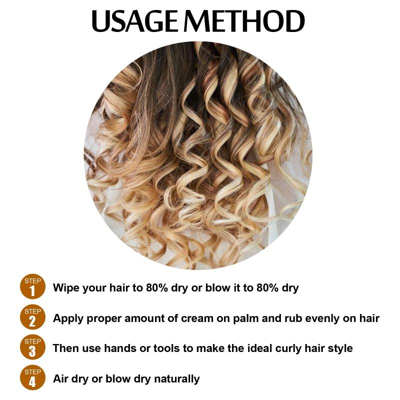 Lockigt Hår Styling Elastin Återfuktande och Återfuktande Hår, Fluffig Hårstylingvård Elastin