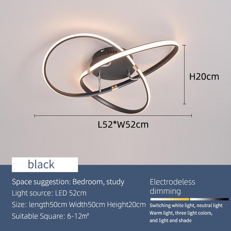 Hot Modern Led Ceiling Lights For Living Room Bedroom Study Room Decoration Led Ceiling Lamp Smart Home Alexa Black/Chrome/Gold