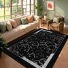 Mystic Celestial Area Rug Black Celestial Starburst Design Large Non-Slip Soft Floor Mat Carpet Doormat for Living Room Bedroom