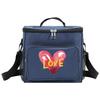 Thermal Organizer Handbag Insulated Lunch Bags Cooler Box for Student Portable Waterproof Camping Storage Boxes Love Printing