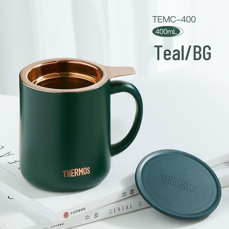 THERMOS Stainless Steel Insulated Mug with Handle and Tea Infuser