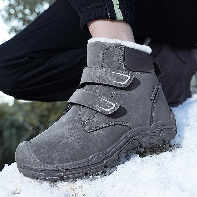 Children's Students Thickened Warm Hiking Mountaineering Thick Bottom Comfortable Waterproof Non-slip Martin Boots Snow Boots Cotton Shoes