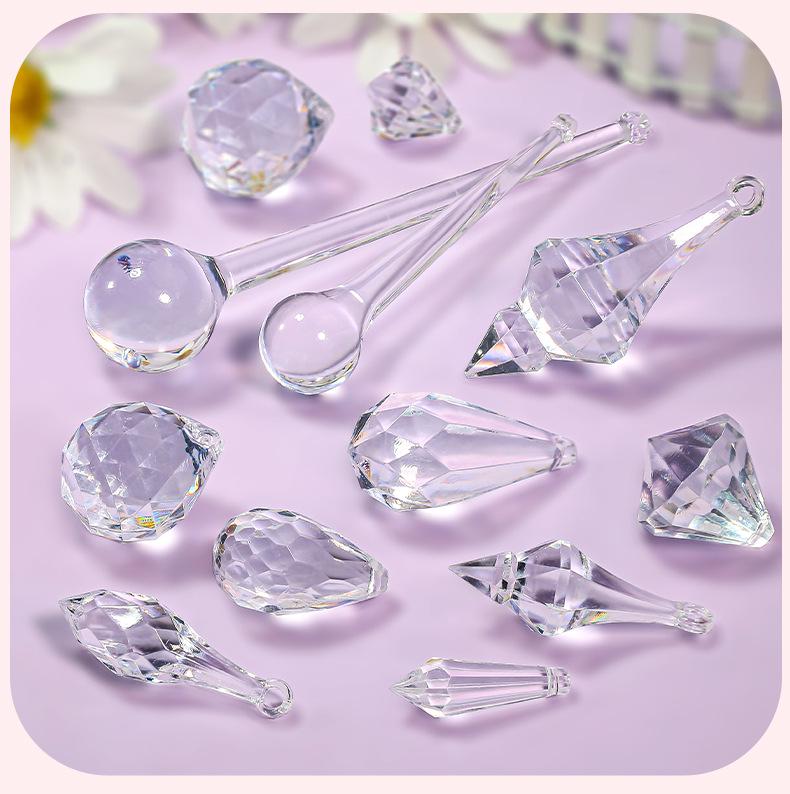 Acrylic Water Drop Crystal Chandelier Pendant Ornament for Wedding Pavilion or Christmas Decoration