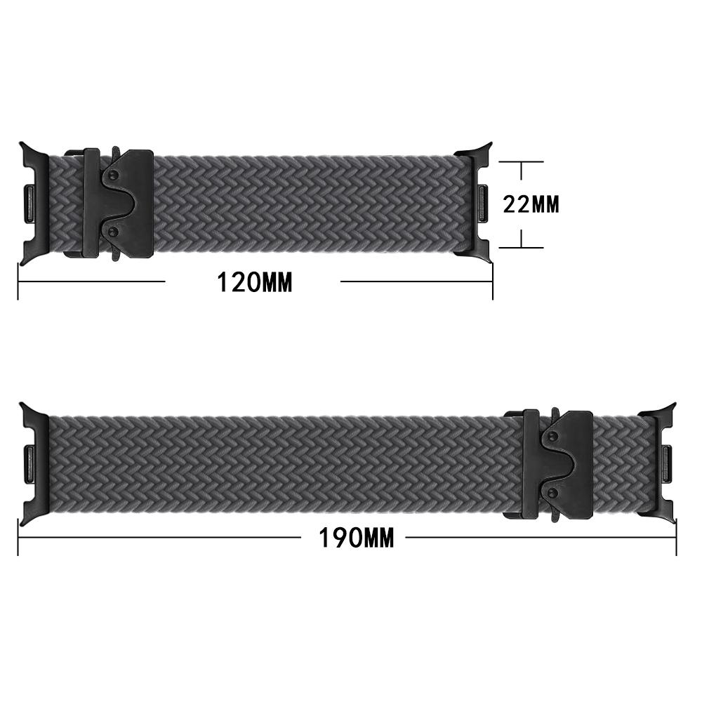 Nylon Watch Band for Samsung Galaxy Watch8 44mm/40mm/Watch8 Classic 46mm Braided Replacement Strap
