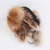 On Sale Real Fox Fur Women's Russian Ushanka Aviator Trapper Snow Skiing Hats Caps Earflap Winter Ladies Fox Fur Bomber Hat