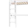 Bunk Bed 90x200 Desk Wardrobe 3 Drawers Storage Space Slatted Frame Pine Wood Youth Bed Children/Adults White