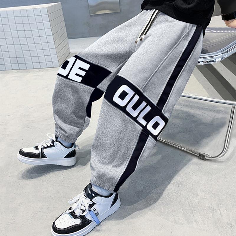 Ubrania chłopięce Wiosna Jesień Chłopięce Spodnie Sportowe Dziecięce Spodnie Dresowe Blok Kolorów Casualowe Spodnie Odzież Dziecięca