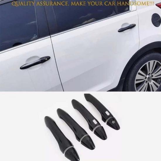 For Kia Sportage 2011-2016 Carbon Fiber Car External Door Handle Cover Trim