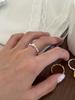 Adjustable Sleek Geometric Wave Ring For Women Stylish S925 Silver Plated Everyday Accessory