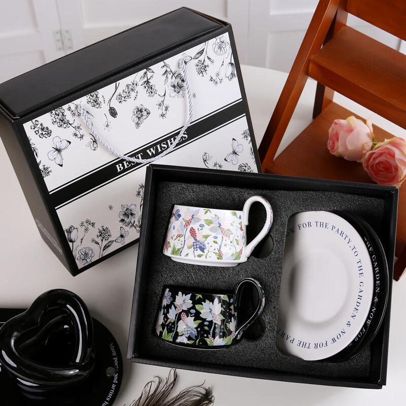 Retro Bird Ceramic Cup and Saucer Set