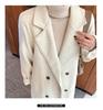 Plus Size Mid-Length Wool Blend Overcoat with Padding and Lining