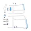 Folding Toilet Safety Rail Adjustable Width Height Padded Handles Stand Alone Toilet Handrails for