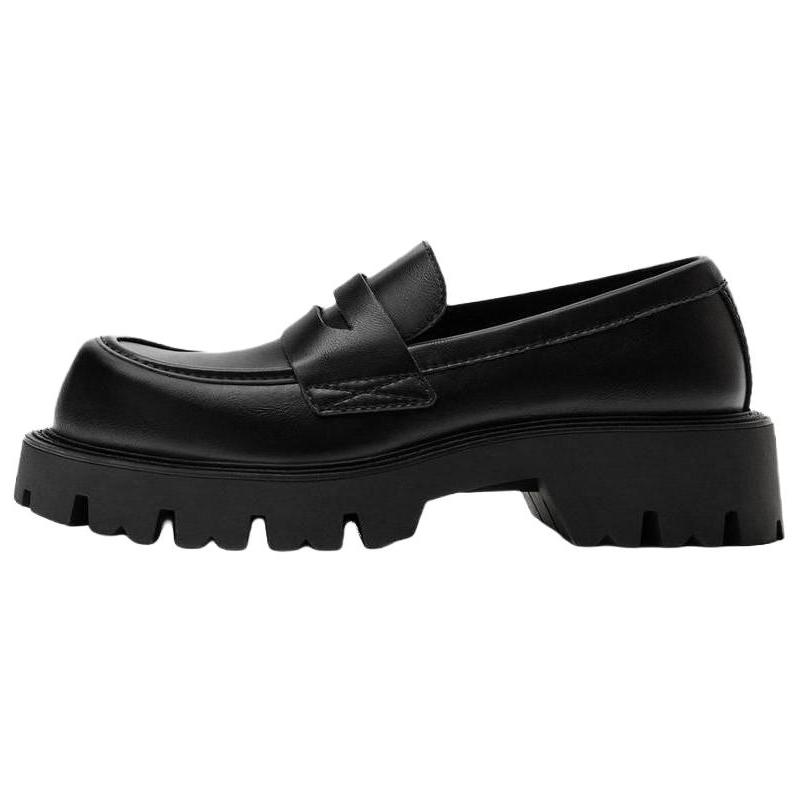 Zara Pu Versatile Slip-On Loafers Men Shoes Black 2660620800