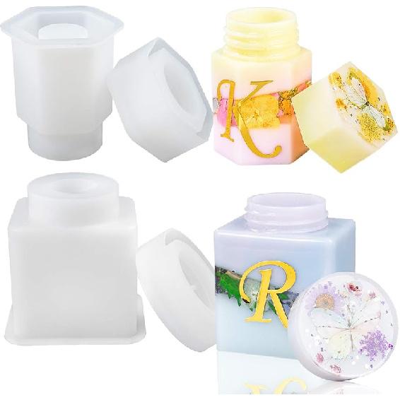 Resin Box Silicone Molds Set of 2, Treasure Chest and Magic Book Case with Lids