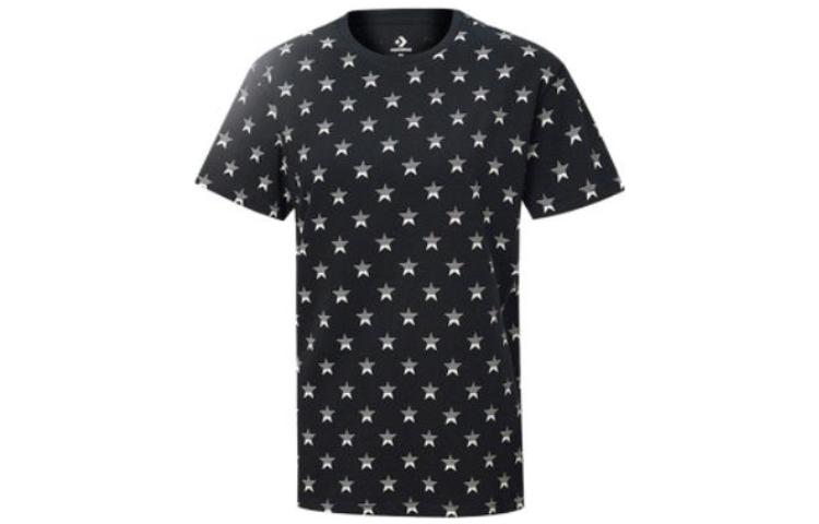 Converse T Shirts Women s Black Crew Neck Moderate Straight Fit 10020875-a01 S