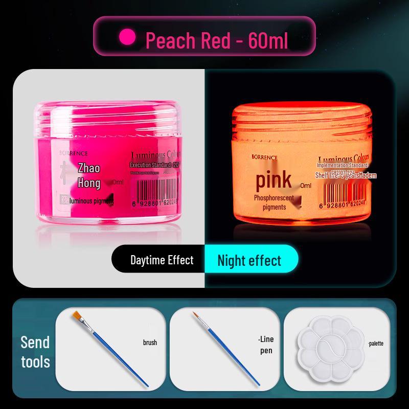Glow-in-the-Dark Fluorescent Pigment Set for Kids - Perfect for DIY Clothes, Shoes, Plaster Dolls, and Hand-Painted Crafts!