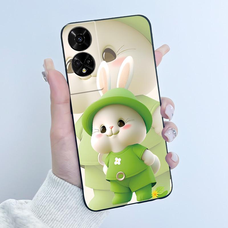 For TCL 50 5G / 50 SE Case Cute Rabbit Soft Black Silicone Back Cover For TCL 50SE Phone Cases TCL50 XE NxtPaper 5G Etui Fundas