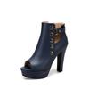 Peep Toe Sandals Women Fashion Rivet Platform Women Shoes Summer Autumn Ankle Boots Sandals Female Shoes Plus Size 43 WSH5342