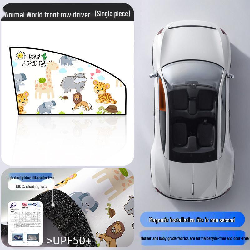 

Rear Seat Baby Sunshade Curtain - No Installation, Privacy & Sun Protection for Small Cars