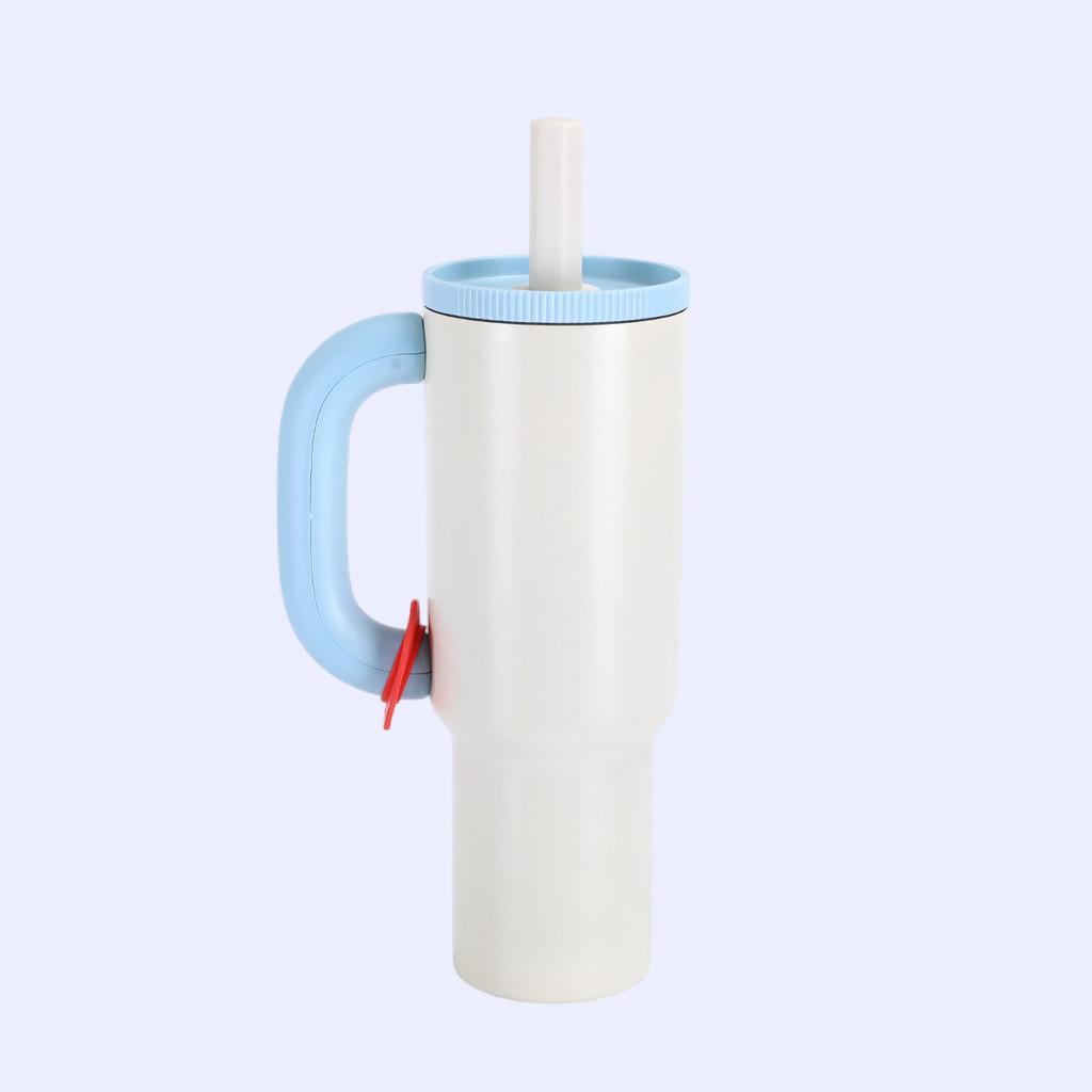 

Подходящий по цвету дофаминовый термос из нержавеющей стали 304, большой вместимости, для улицы Blue White