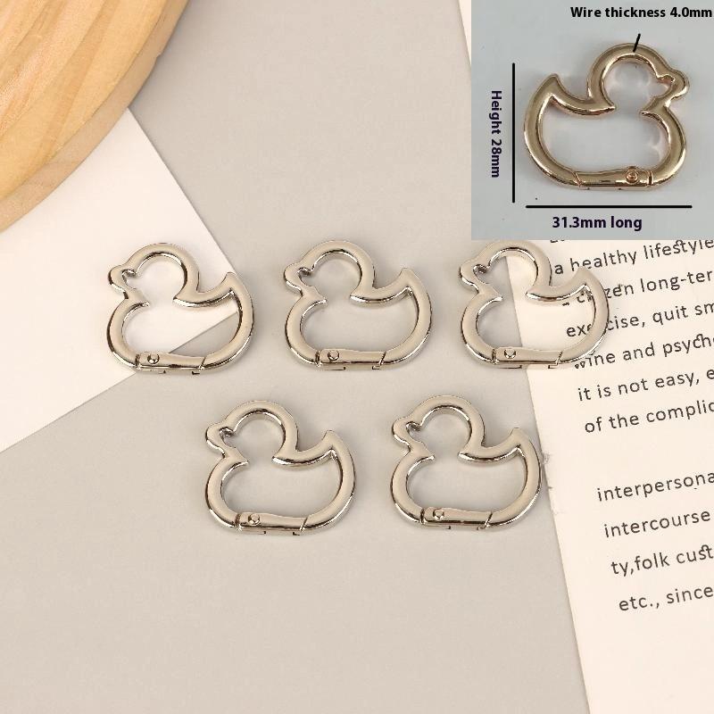 5Pcs Star Duck Flower Shape Spring Ring Open Buckle Carabiner Snap Clip For Leather Bag Handbag Belt Strap Connector
