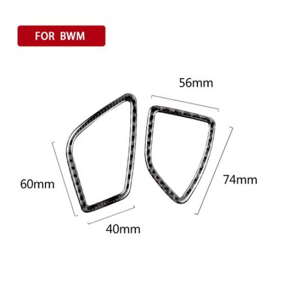 For BMW F30 F31 F32 F33 F34 Carbon Fiber AC Air Outlet Vents Cover Stickers Trim