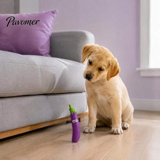 Easy to Clean Dog Toys for Tartar Removal Realistic Fruit And Vegetable Chew Toy, Squeaky Latex Teething Toy Puppies, Gum Massage Oral Health