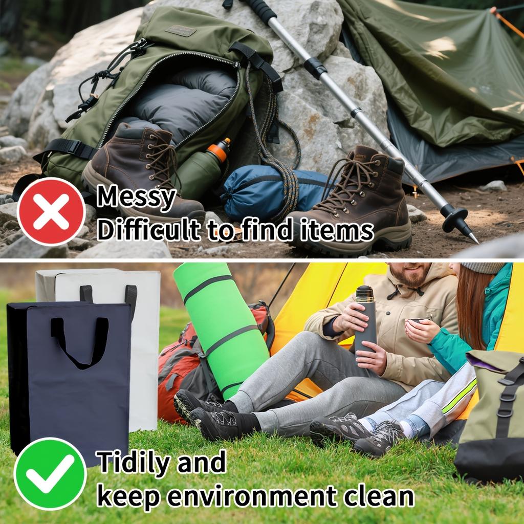 Large Foldable Shoulder Storage Backpack Heavy Duty Moving Bag For Dorm Travel Camping Clothes Organizer Easy To Carry Store
