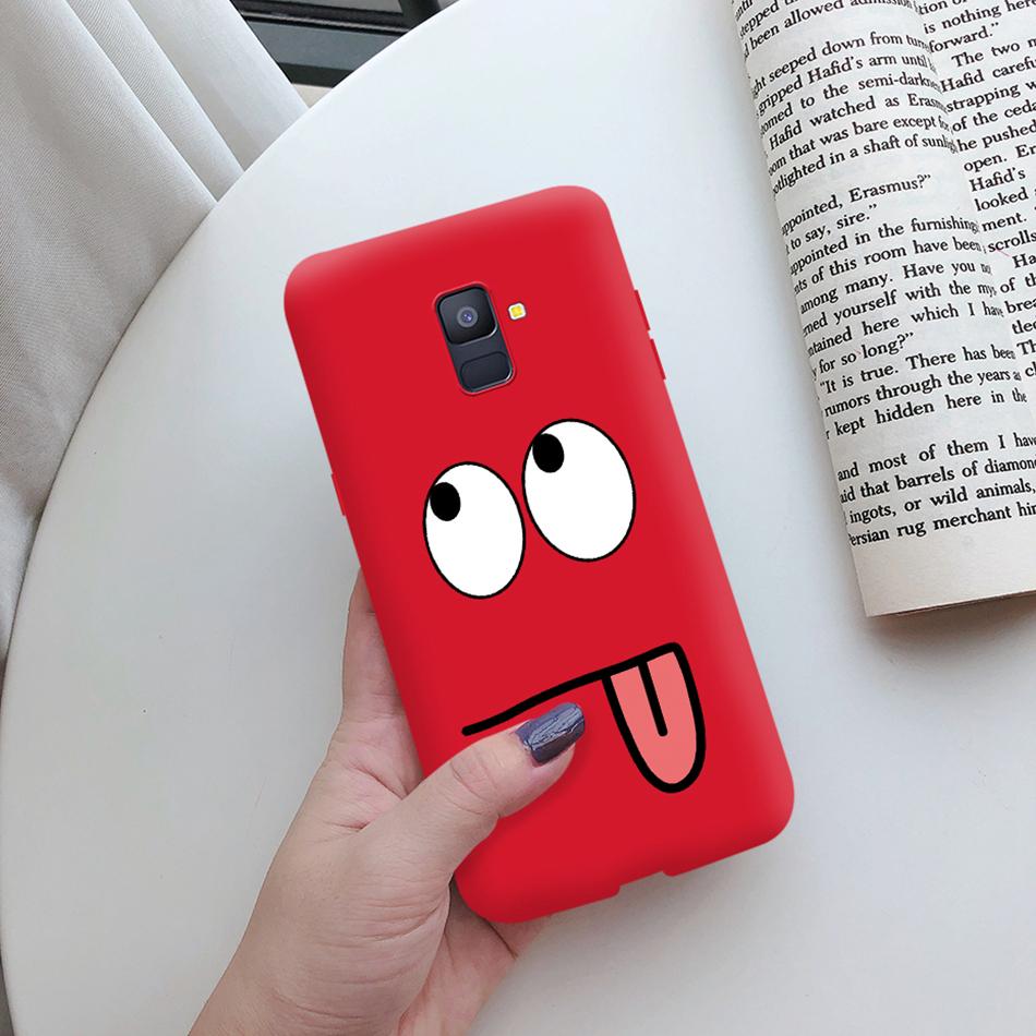 Love Heart Case For Samsung A6 2018 Cover A600F Silicon Tpu Phone Case For Samsung Galaxy A 6 A6 Plus 2018 A605F Case Cat Cactus