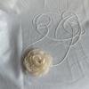 Fashion Trend Niche Mesh Flower Peony Collarbone Chain Temperament Simple Cold Wind Adjustable White Wax Rope Necklace