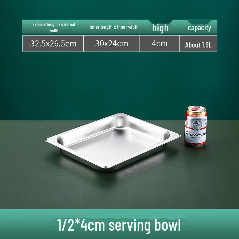 Quadratische Servierschüssel aus Edelstahl mit Deckel für Fast Food, Milchtee, Gewürze oder Hot Pot