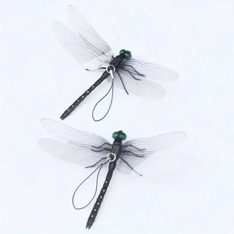 4 Sets \2 Sets Black Dragonfly - Waterproof PVC, Perfect For Garden Or Interior Use, Classical Style, No Electricity Required