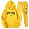 Unisex Casual Loose-Fit Hoodie Set with Letter Print Design
